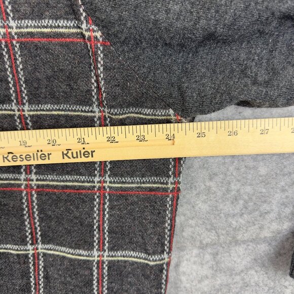 Greg Norman Pullover Sweater Mens XL Gray Plaid  Merino Wool Cotton Long Sleeve - Picture 7 of 9